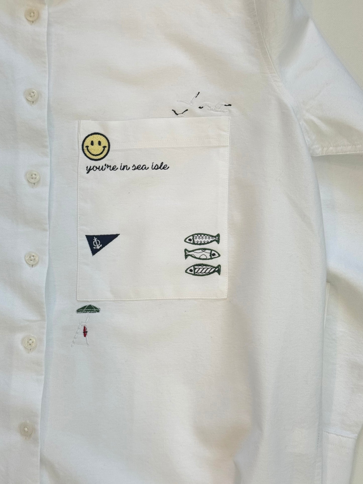 Women's M.I.Y.O. 'Sea Isle' Motif Button Down
