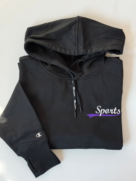Women's Champion "Sports" Hooded Sweatshirt