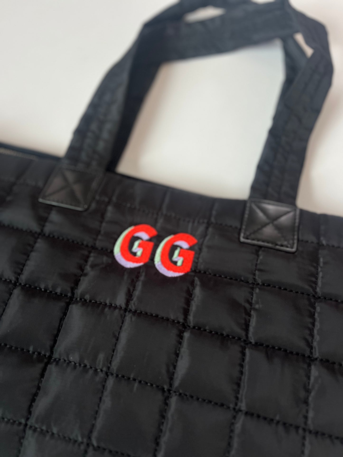 Quilted Tote Bag with Straps