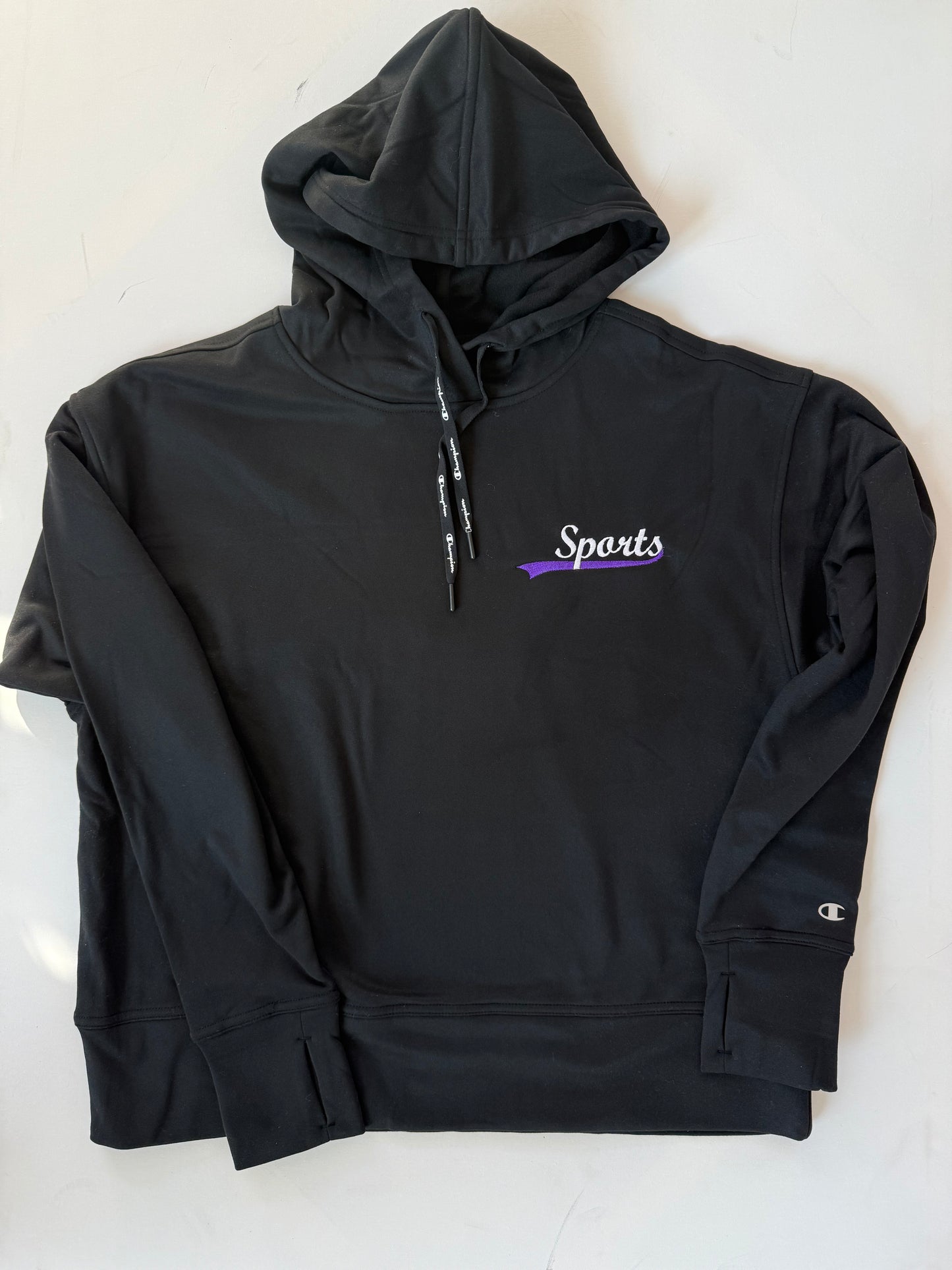 Women's Champion "Sports" Hooded Sweatshirt