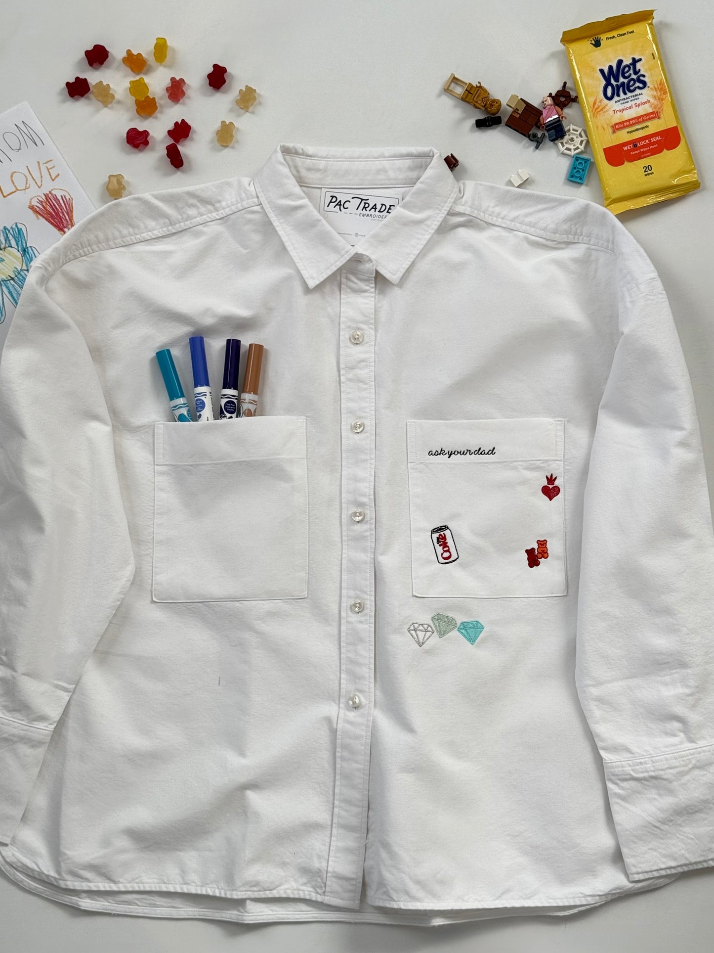 Women's M.I.Y.O. “Mom” Motif Button Down