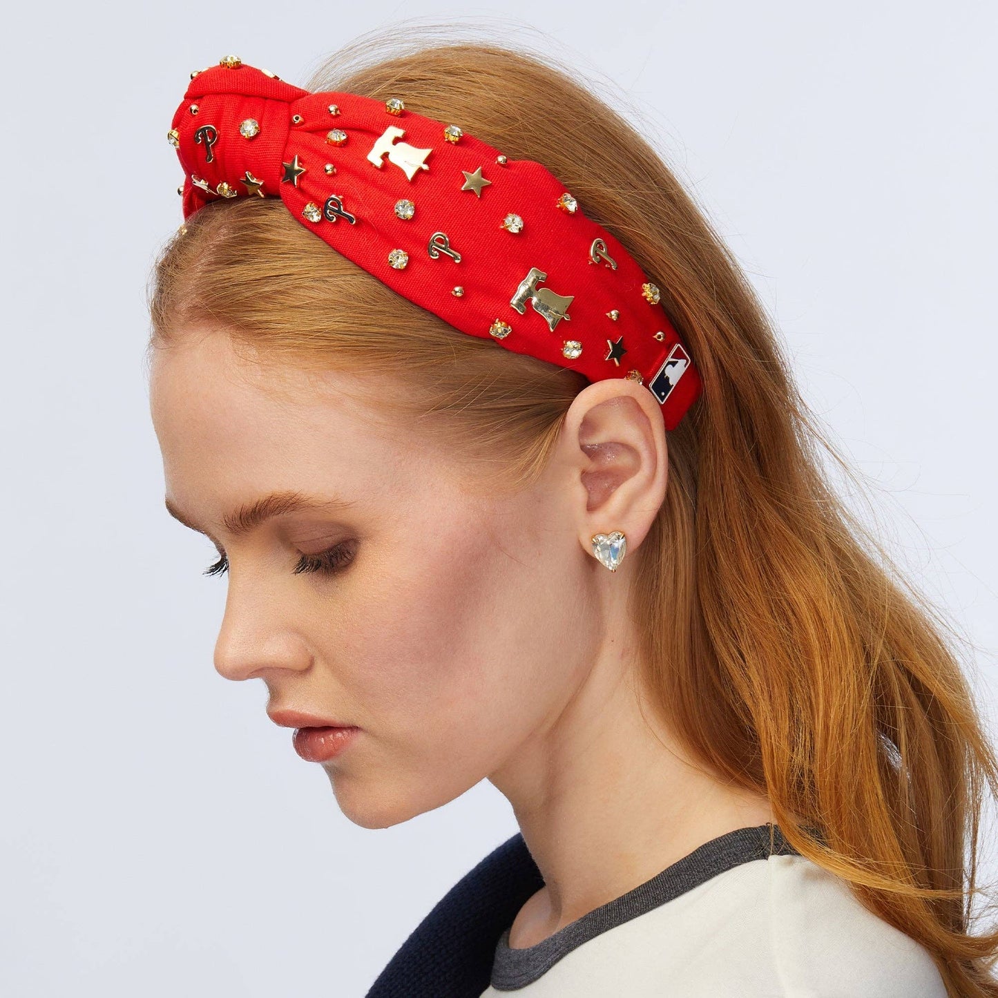 Lele Sadoughi Philadelphia Phillies Embellished Knotted Headband