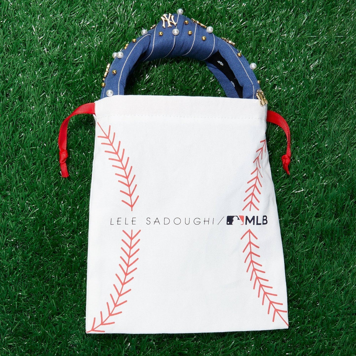 Lele Sadoughi Philadelphia Phillies Embellished Knotted Headband
