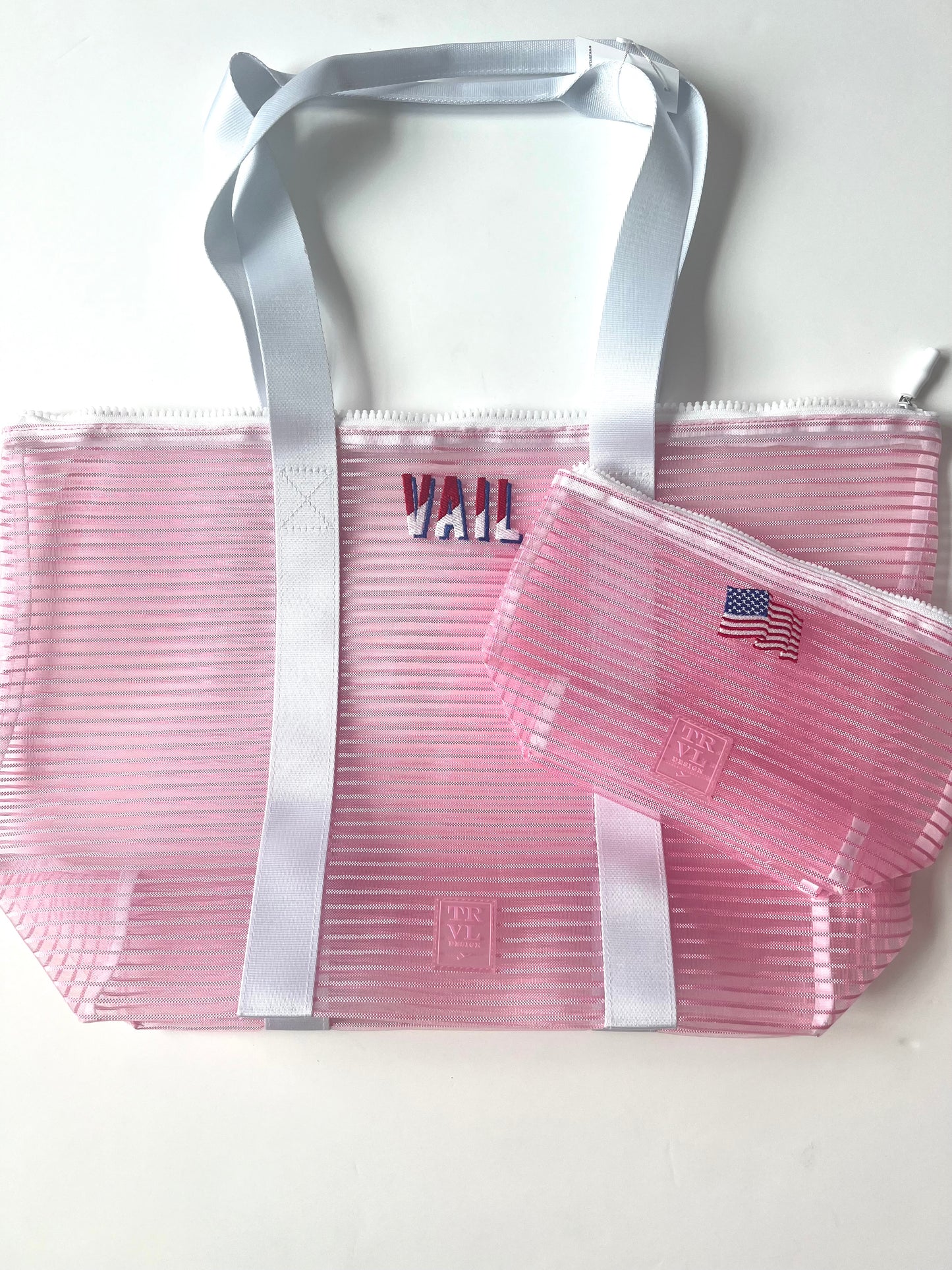 TRVL Design Everything but the Sand Mesh Tote with Pouch