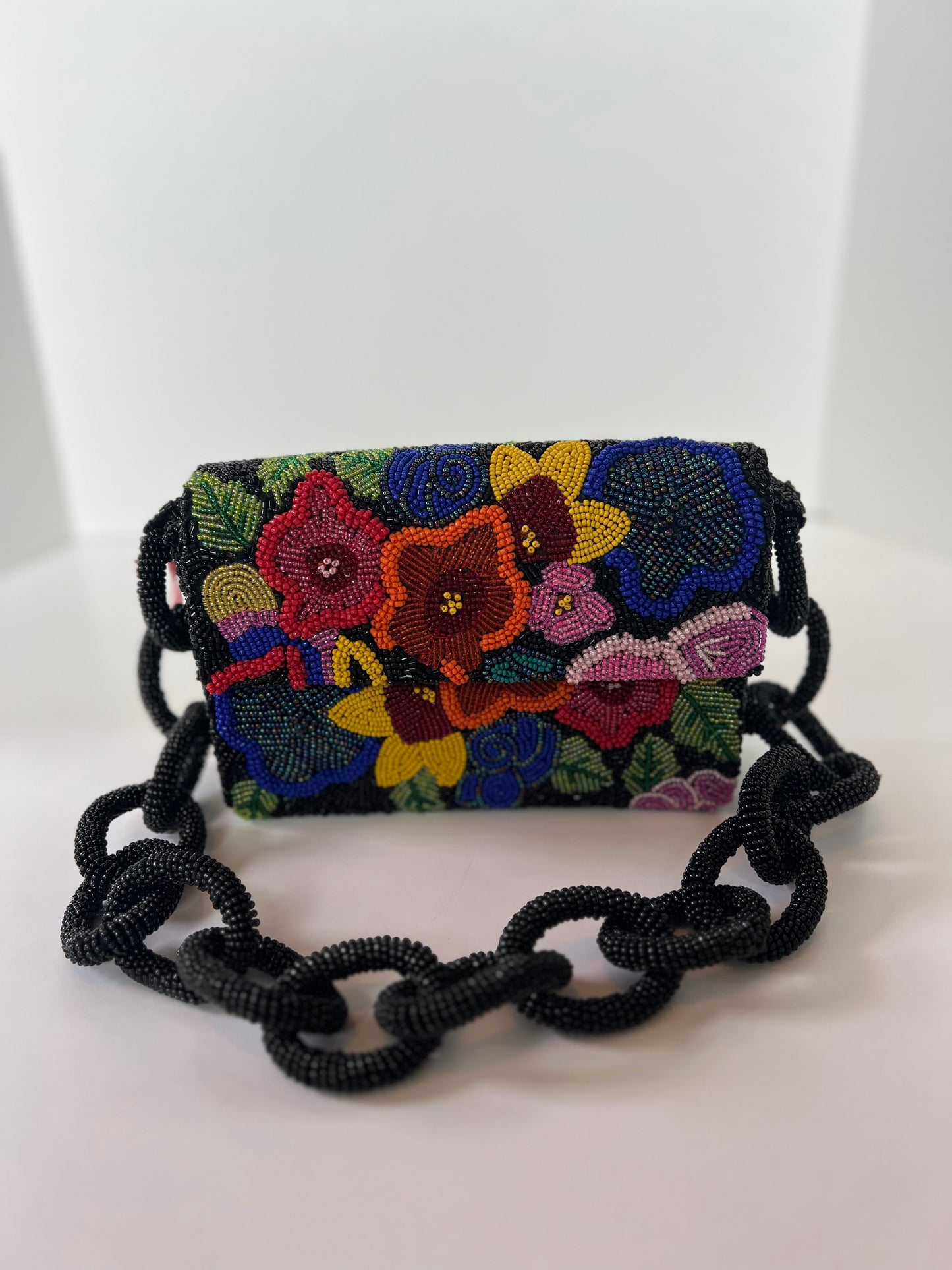 Tiana Designs 3D Beaded Floral Shoulder Bag