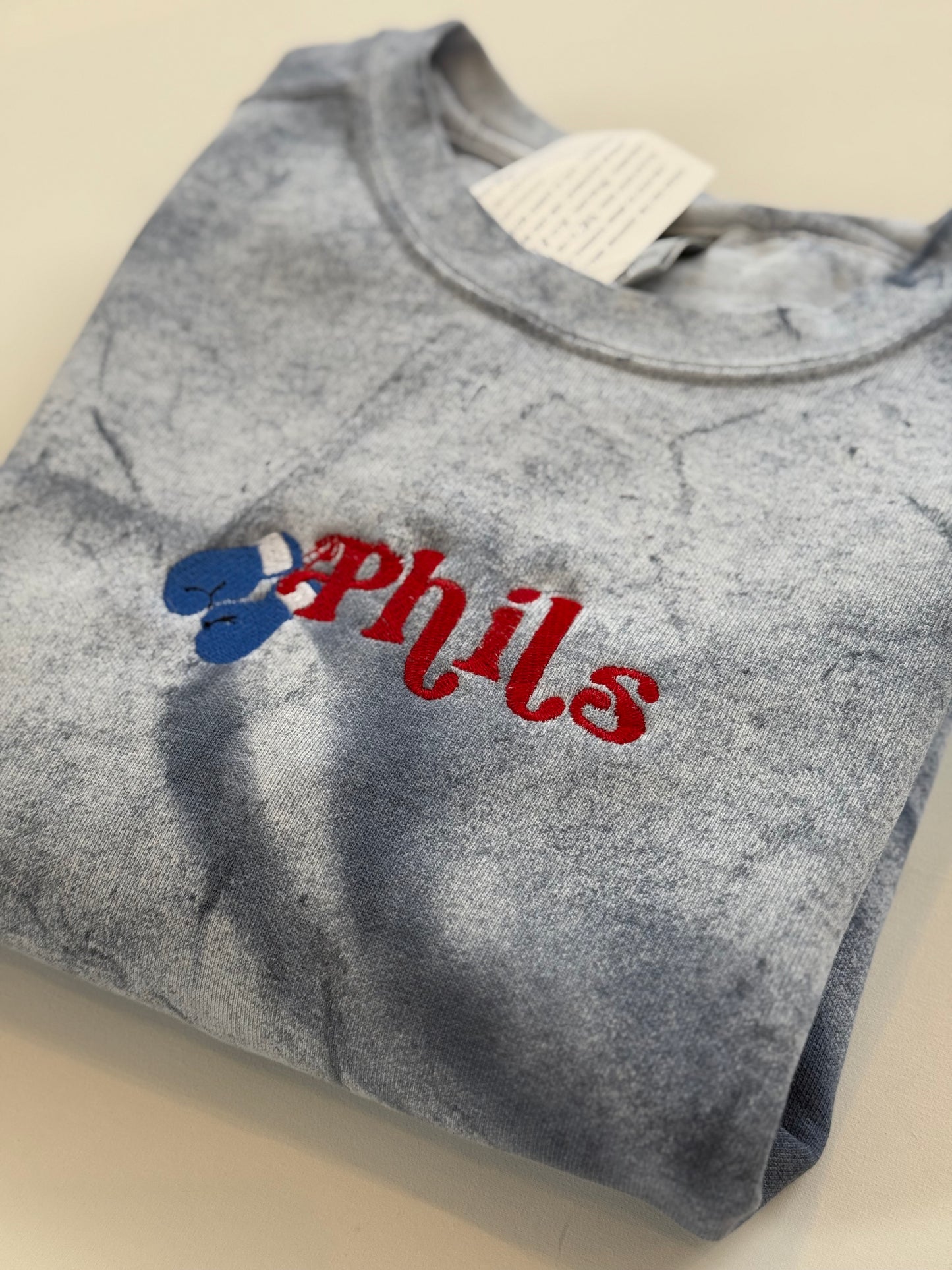 Adult 'Fightin Phils' Acid Wash Sweatshirt