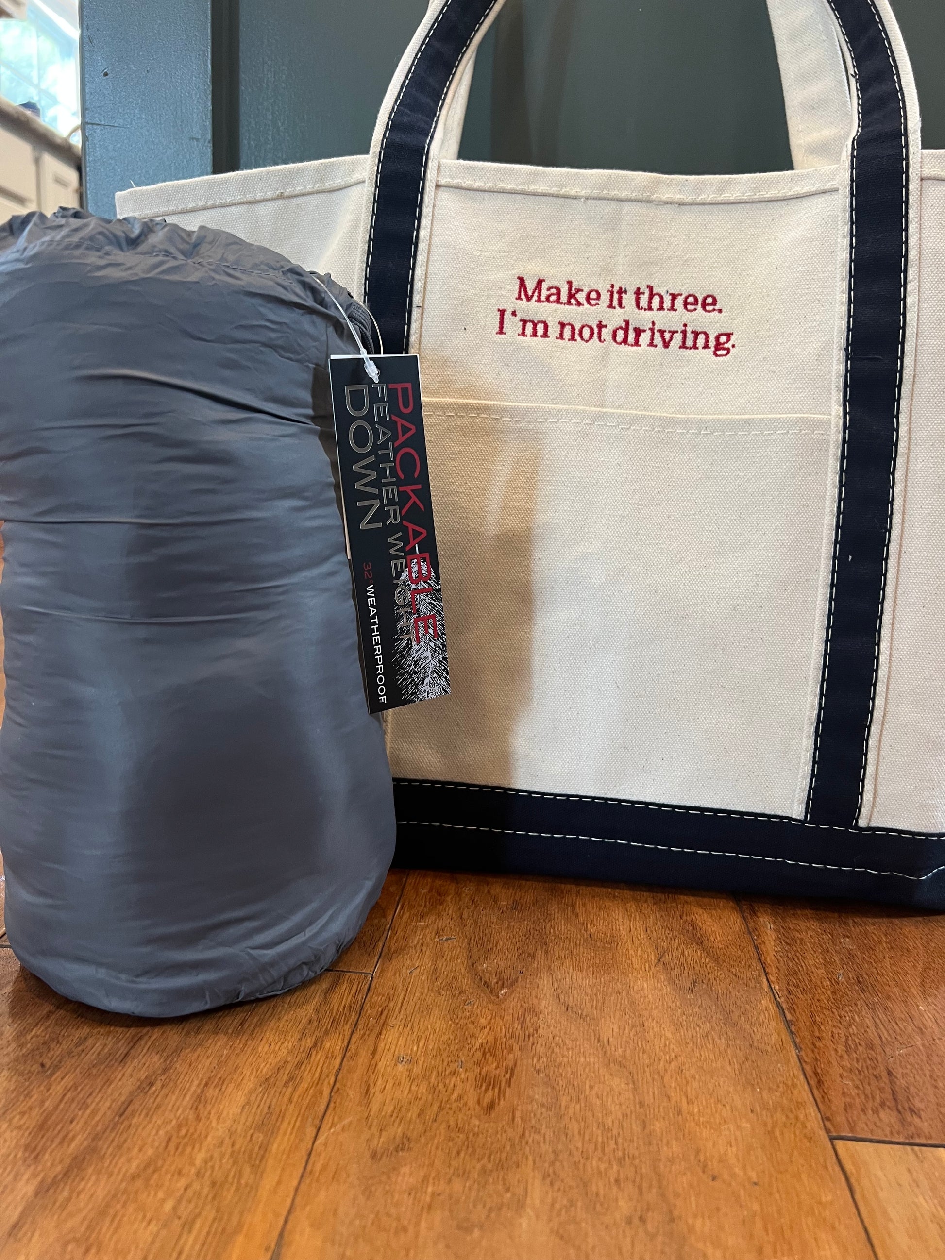 Packs up neatly in to this bag