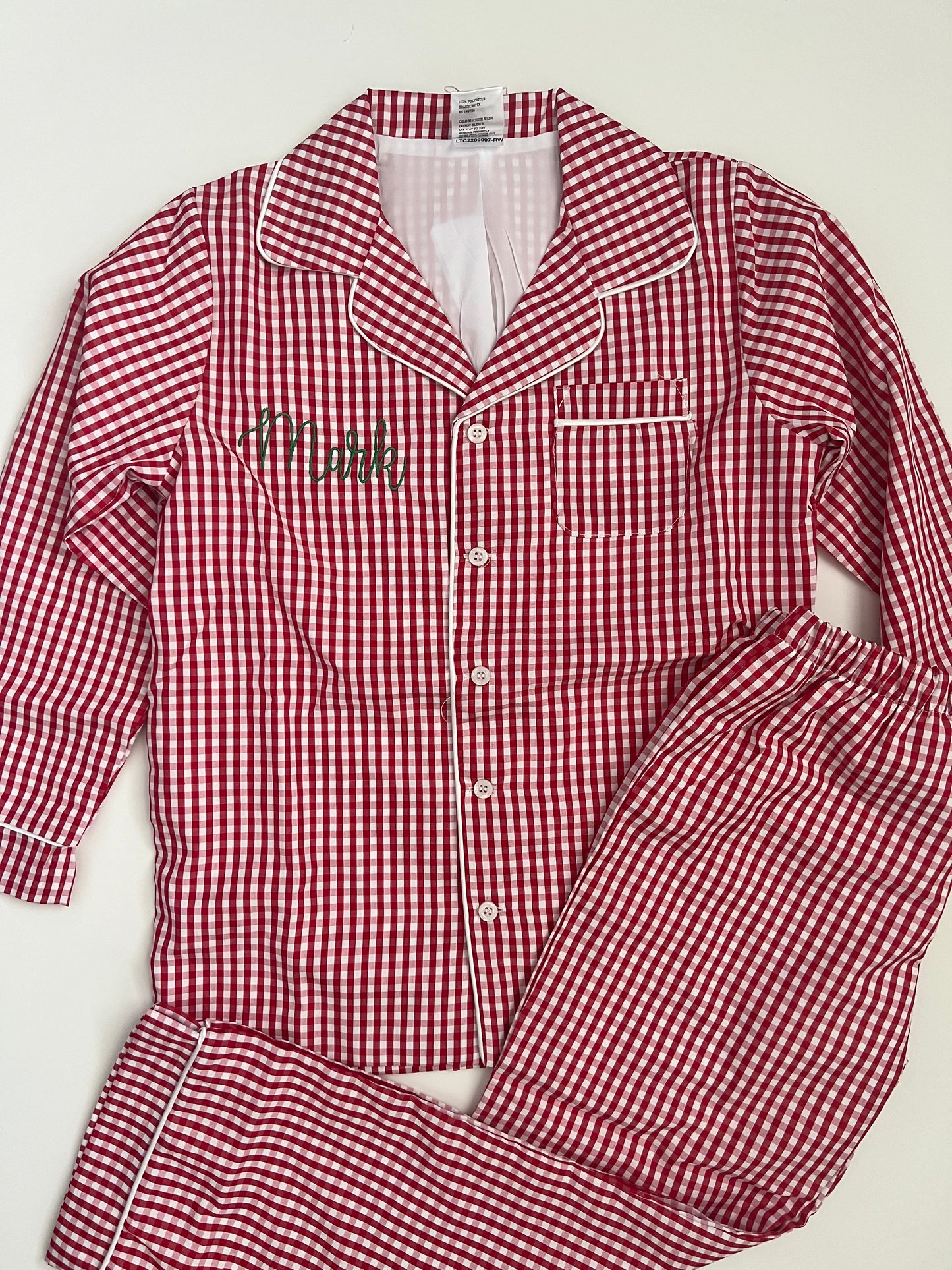 Classic Gingham Kid's Pant Pajamas
