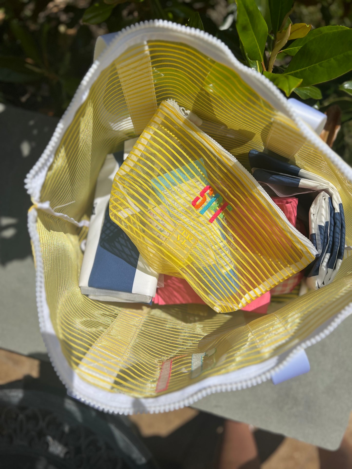 TRVL Design Everything but the Sand Mesh Tote with Pouch