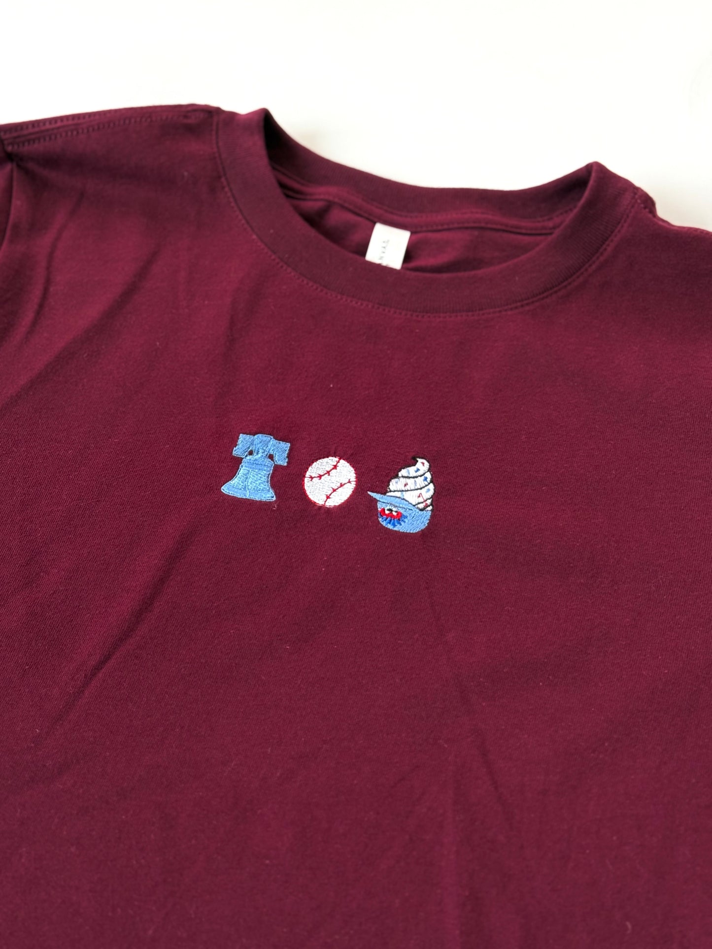 Women’s Retro Baseball & Ice Cream Crew Neck Tee