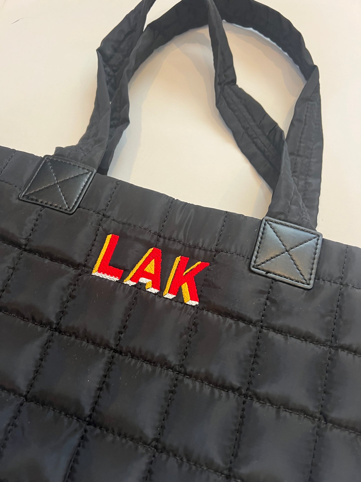 Quilted Tote Bag with Straps