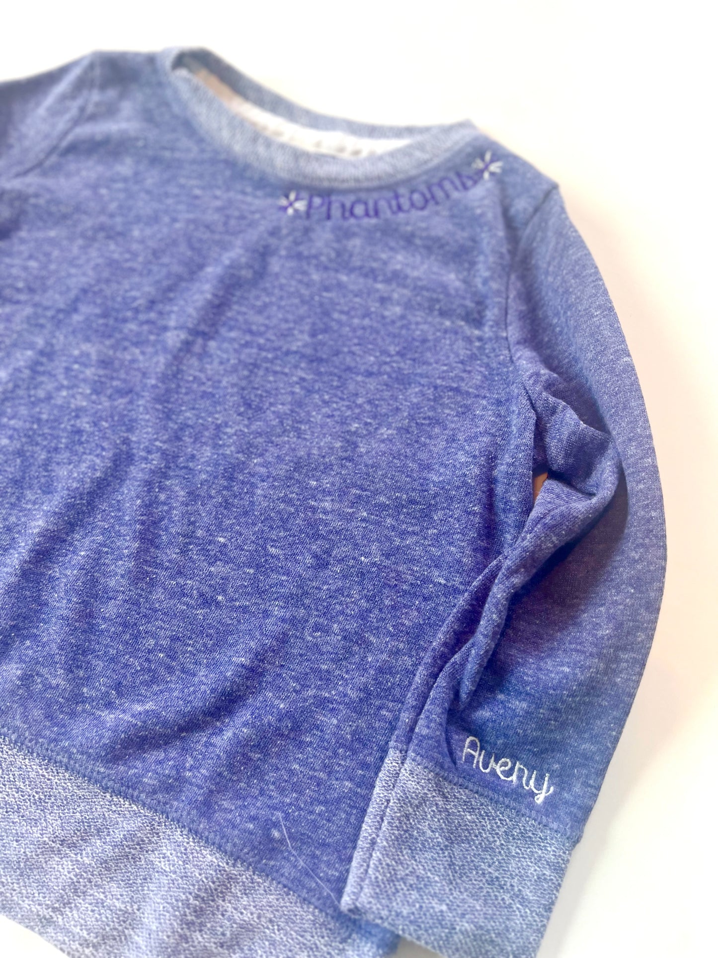 Youth Melange Terry Sweatshirt with Elbow Patches