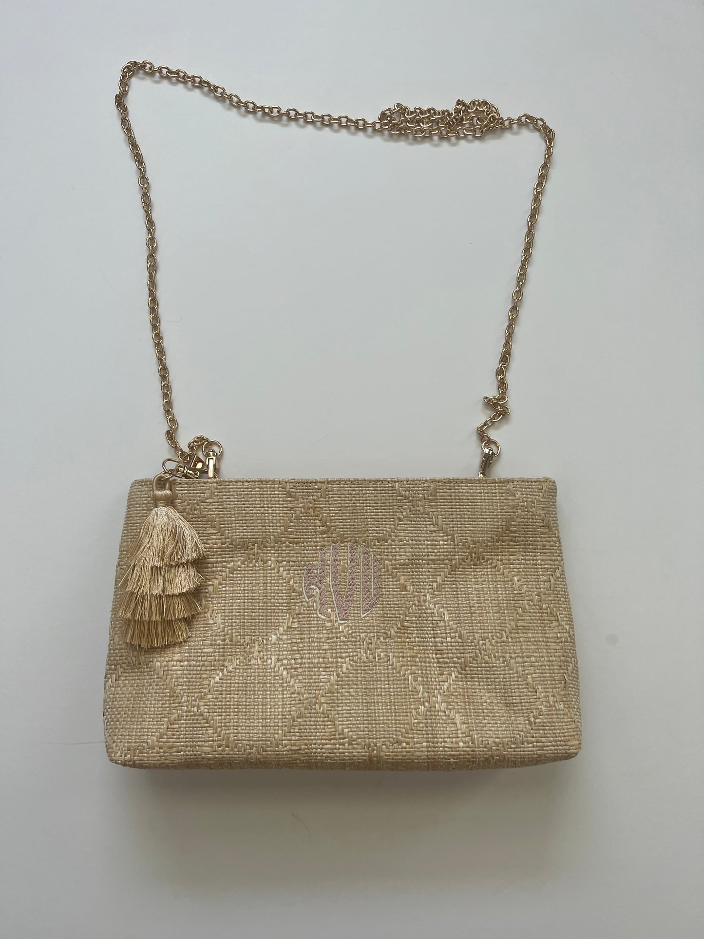 TRVL Design LUXE Bali Straw Cane Island Clutch