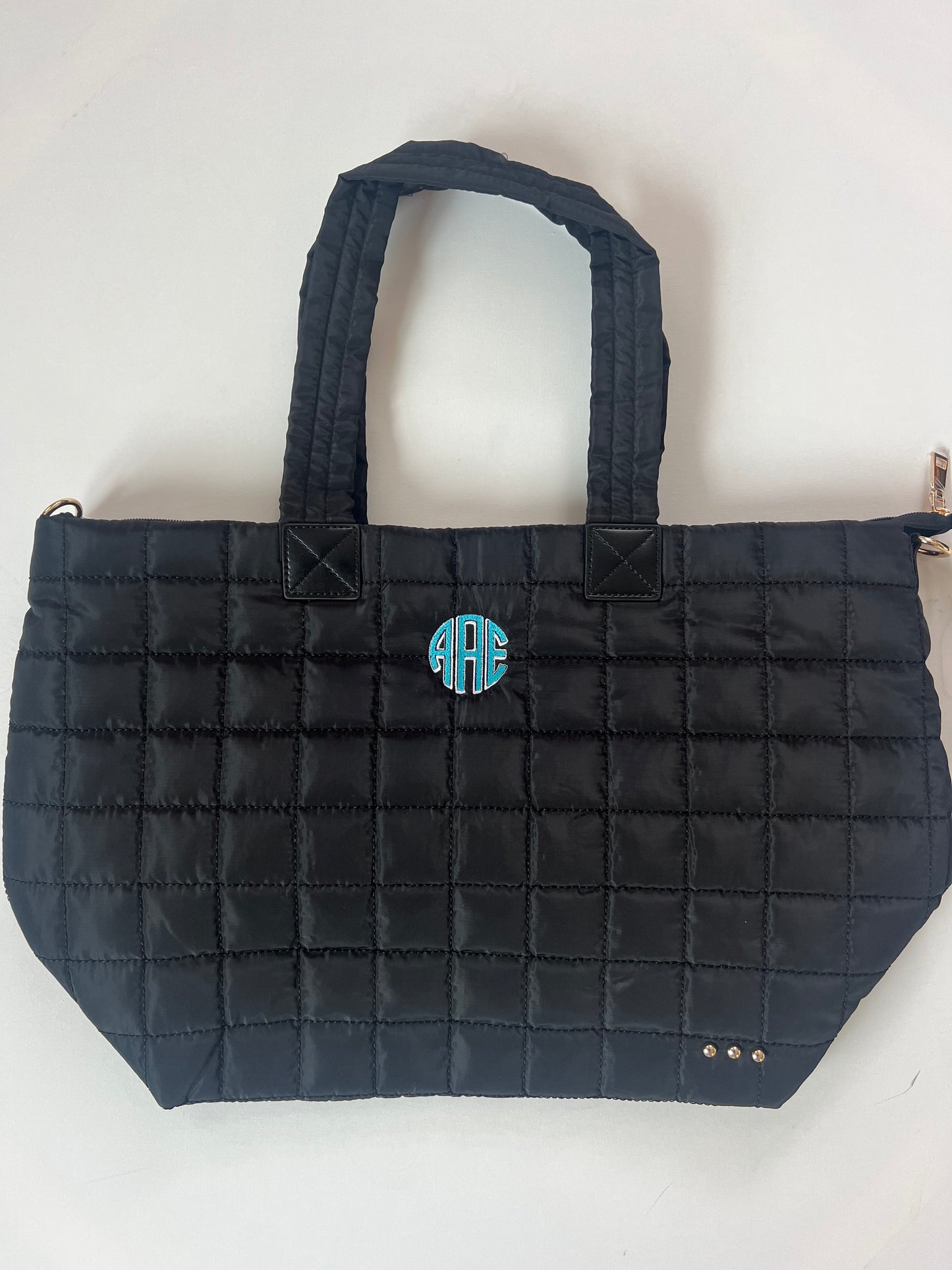 Quilted Tote Bag with Straps
