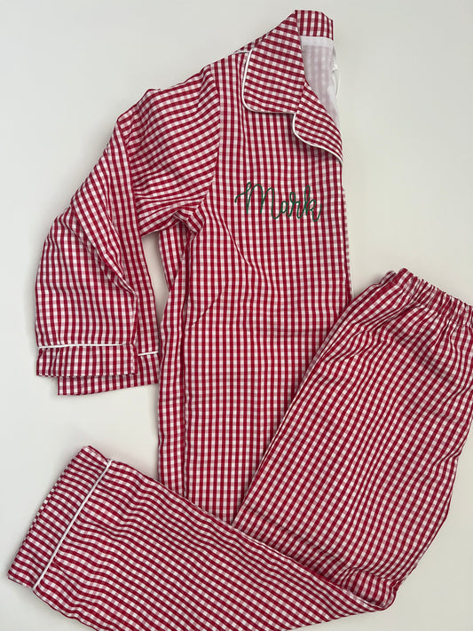 Classic Gingham Kid's Pant Pajamas