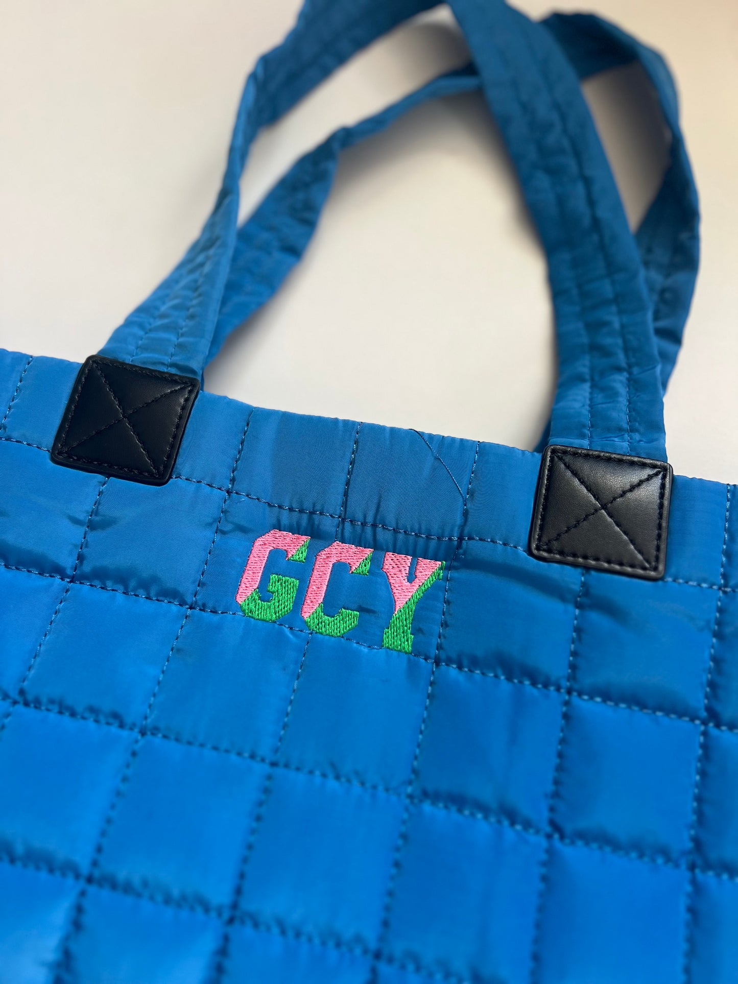 Quilted Tote Bag with Straps