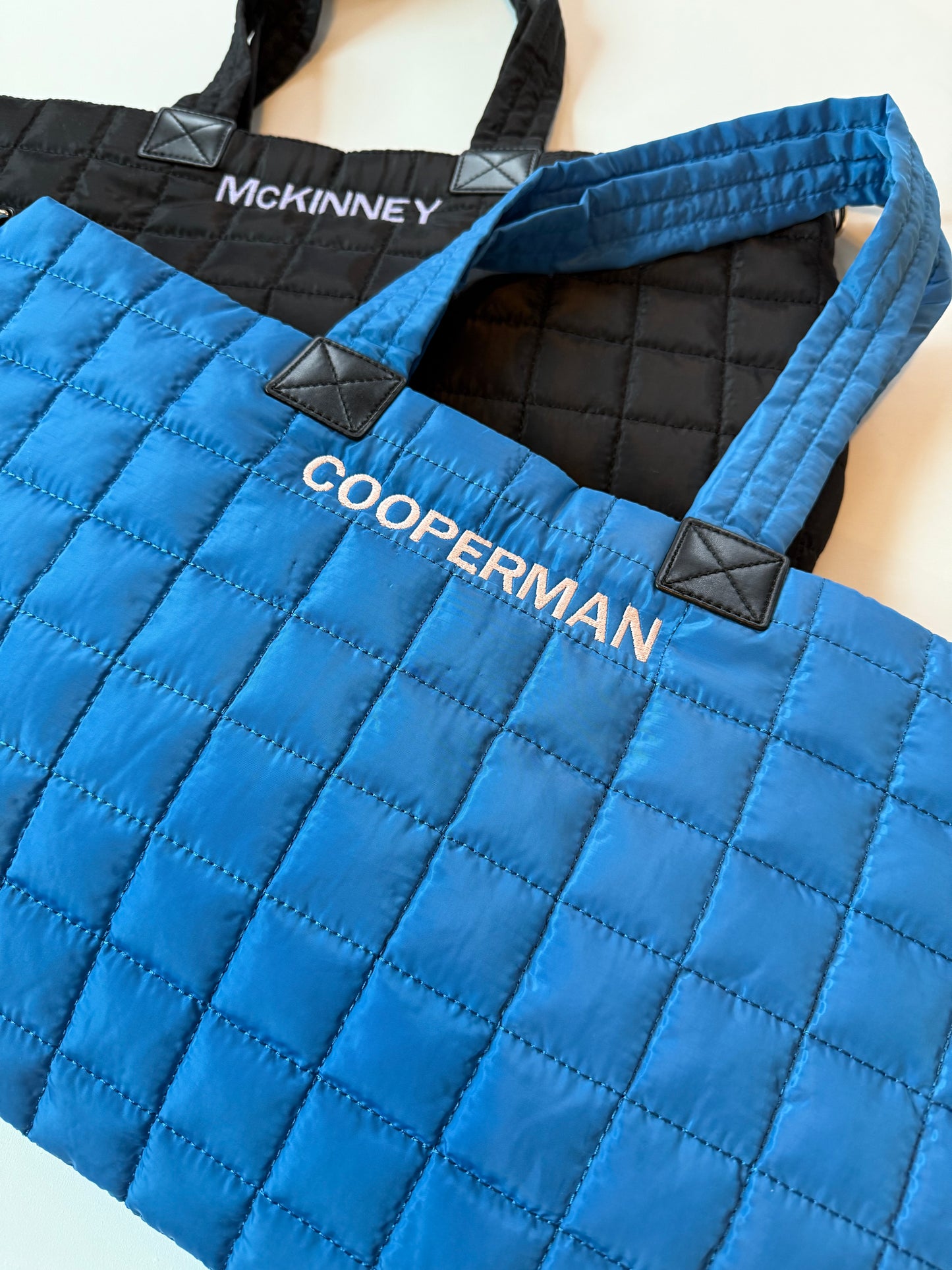 Quilted Tote Bag with Straps