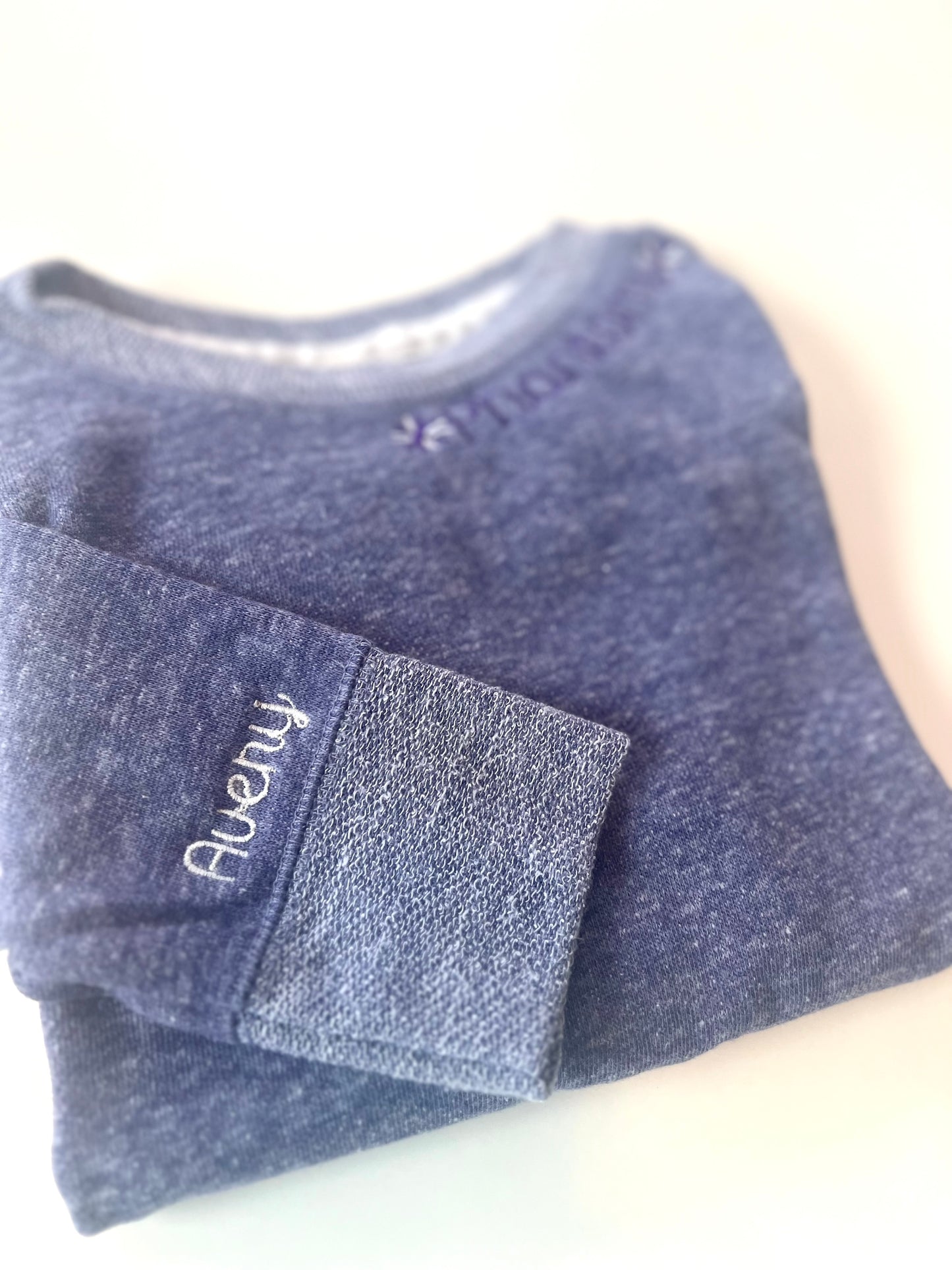 Youth Melange Terry Sweatshirt with Elbow Patches