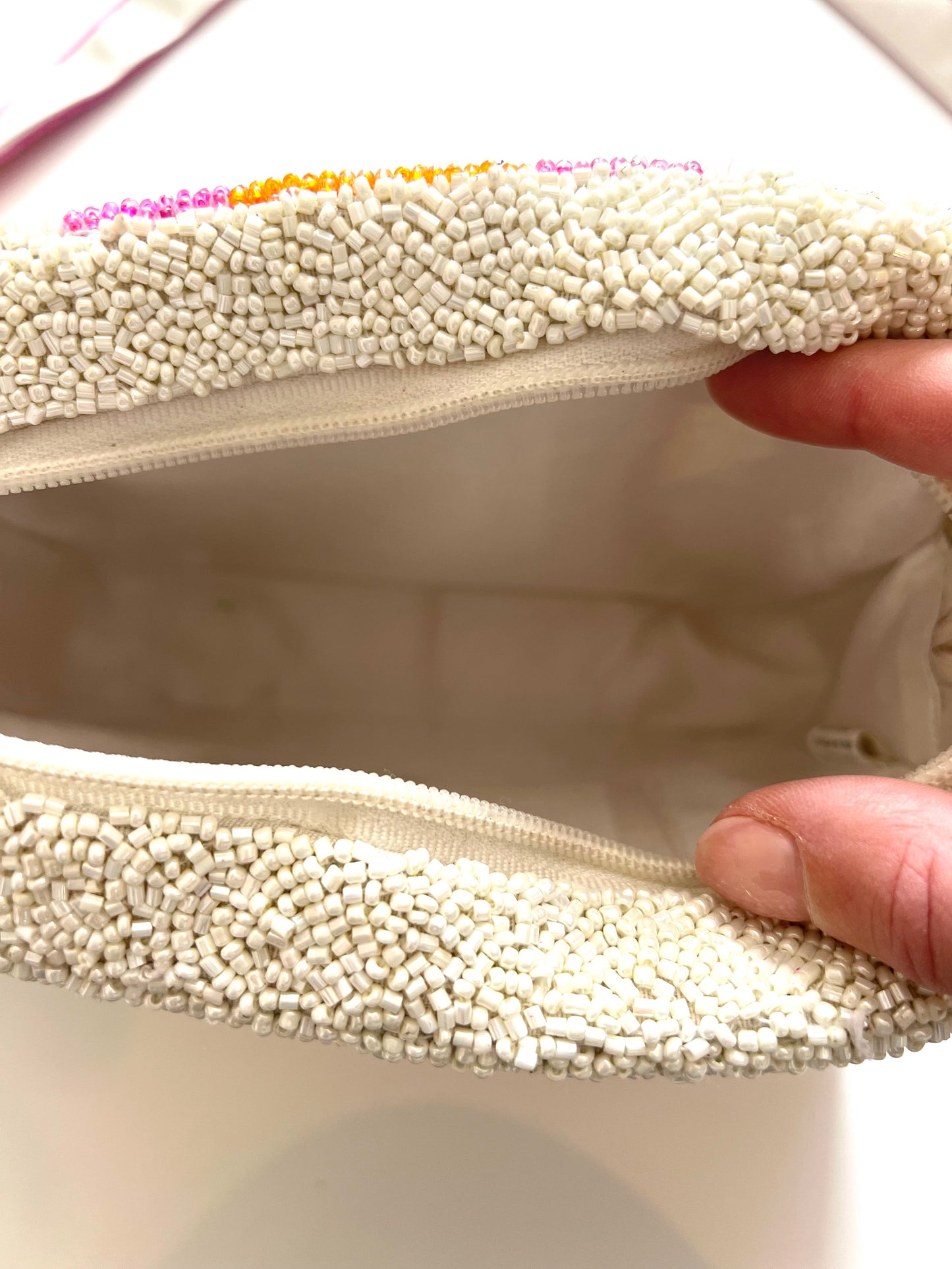 Tiana Designs Fully Beaded Monogram Crossbody Handbag
