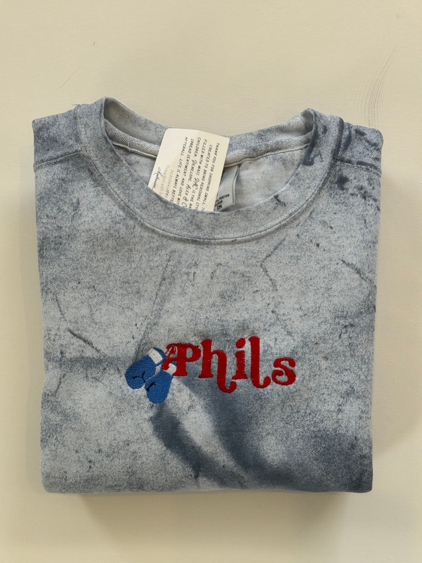 Adult 'Fightin Phils' Acid Wash Sweatshirt