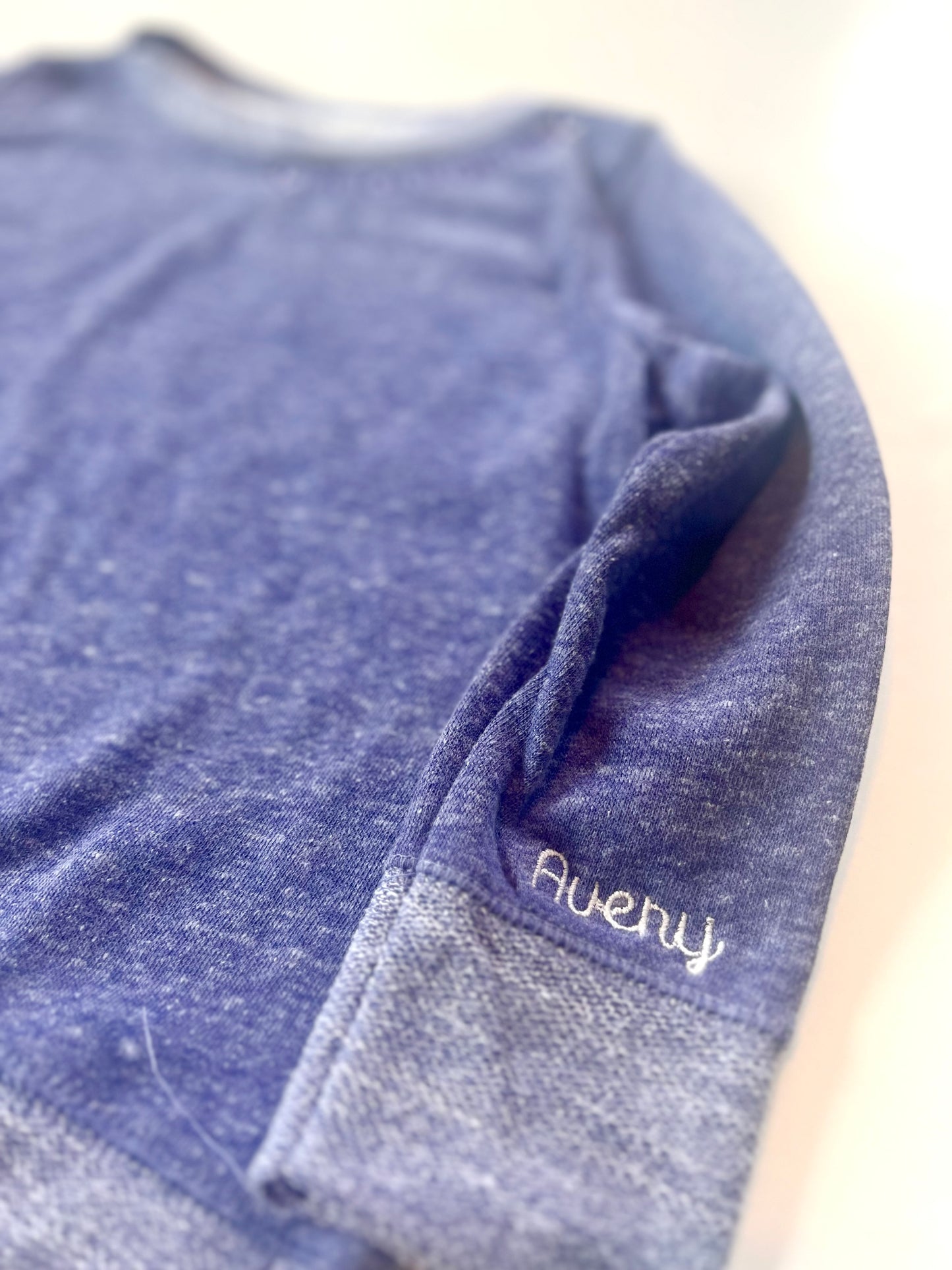 Youth Melange Terry Sweatshirt with Elbow Patches