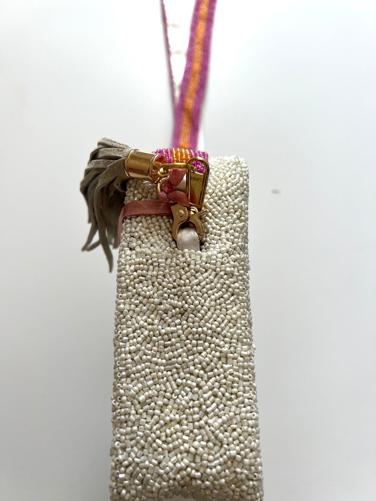 Tiana Designs Fully Beaded Monogram Crossbody Handbag
