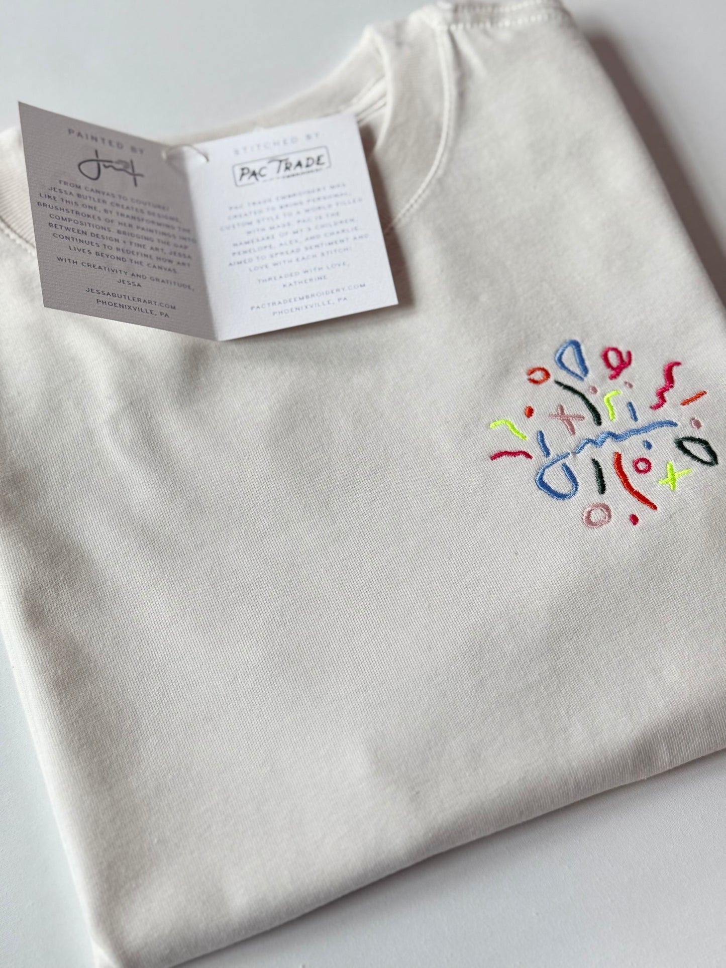 Jessa Butler Art x PAC Trade Embroidery Custom Women's Tee