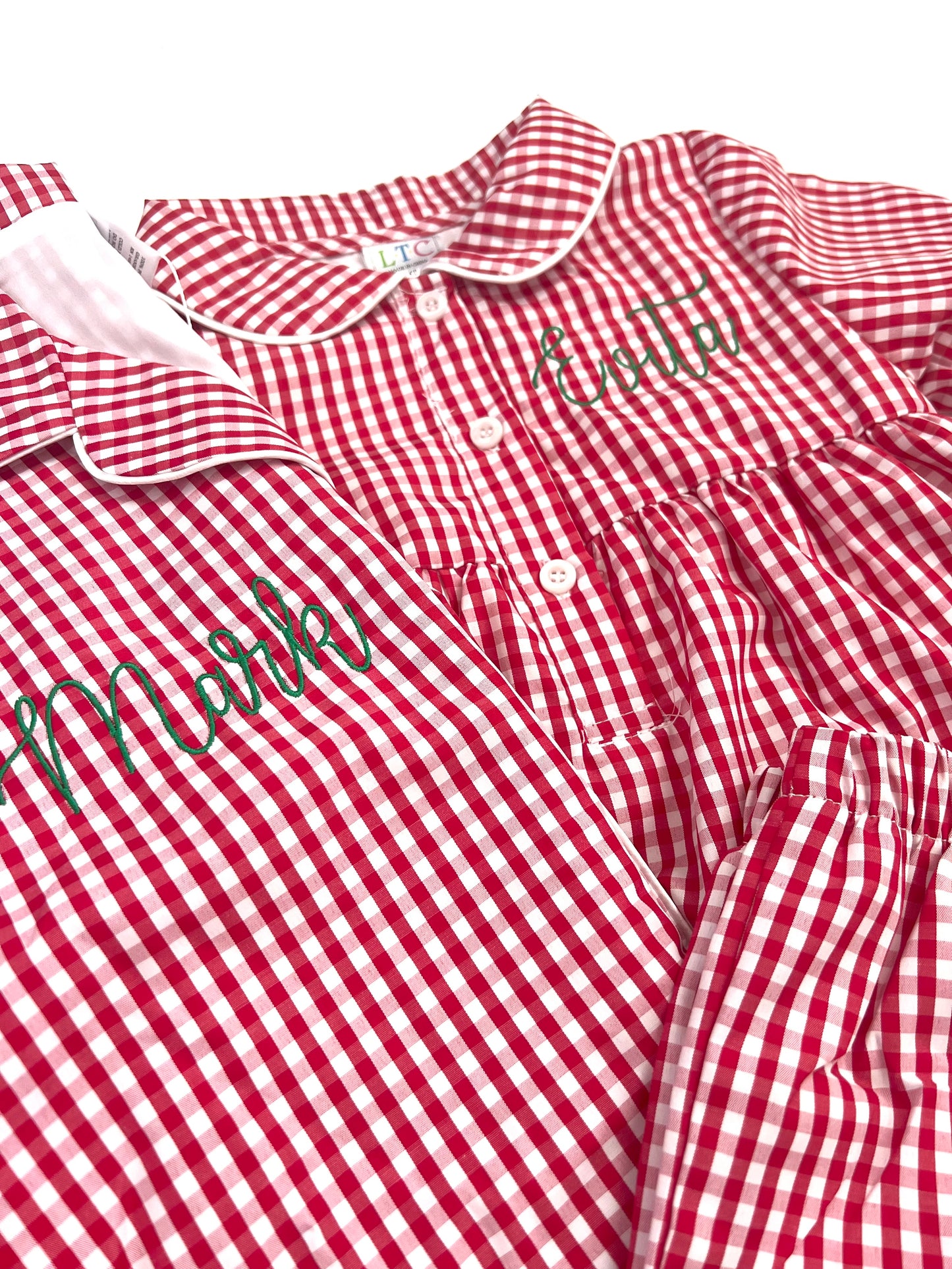 Classic Gingham Girl's Nightgown Pajama Dress