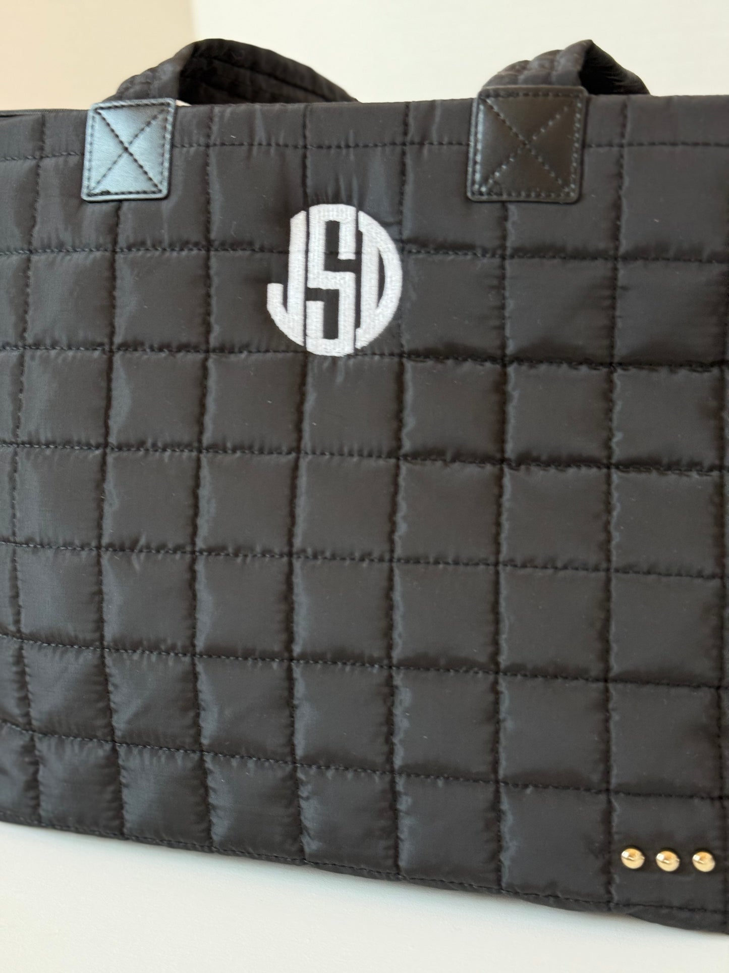 Quilted Tote Bag with Straps