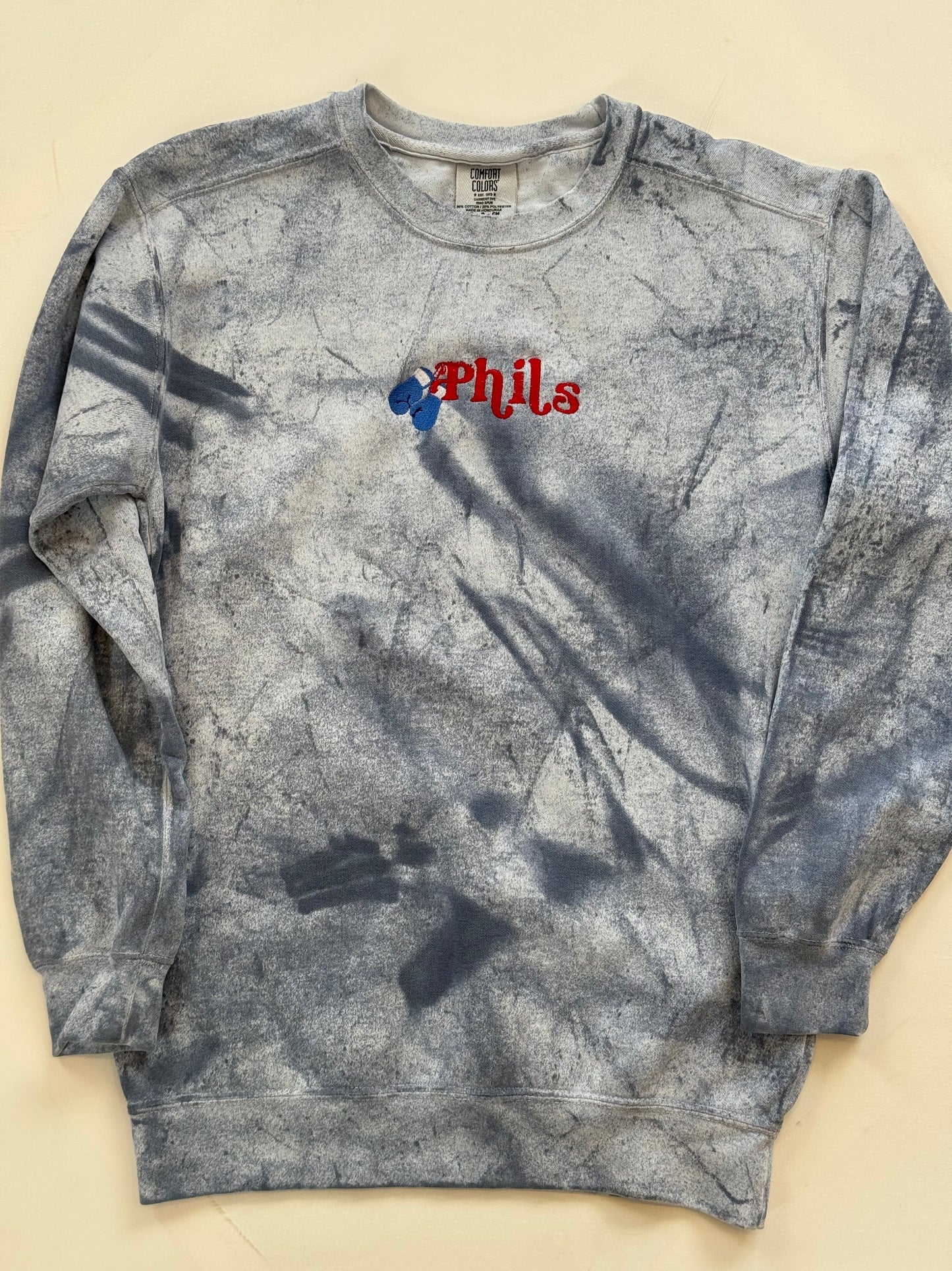 Adult 'Fightin Phils' Acid Wash Sweatshirt