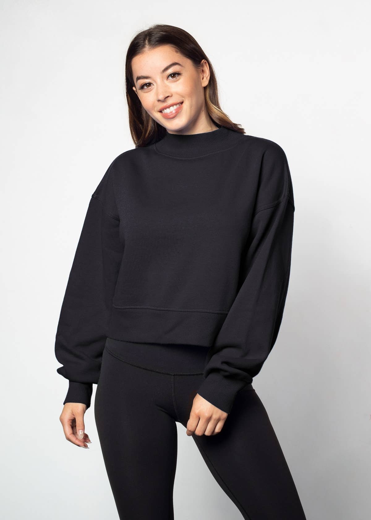 Women's Mock Neck Sweatshirt