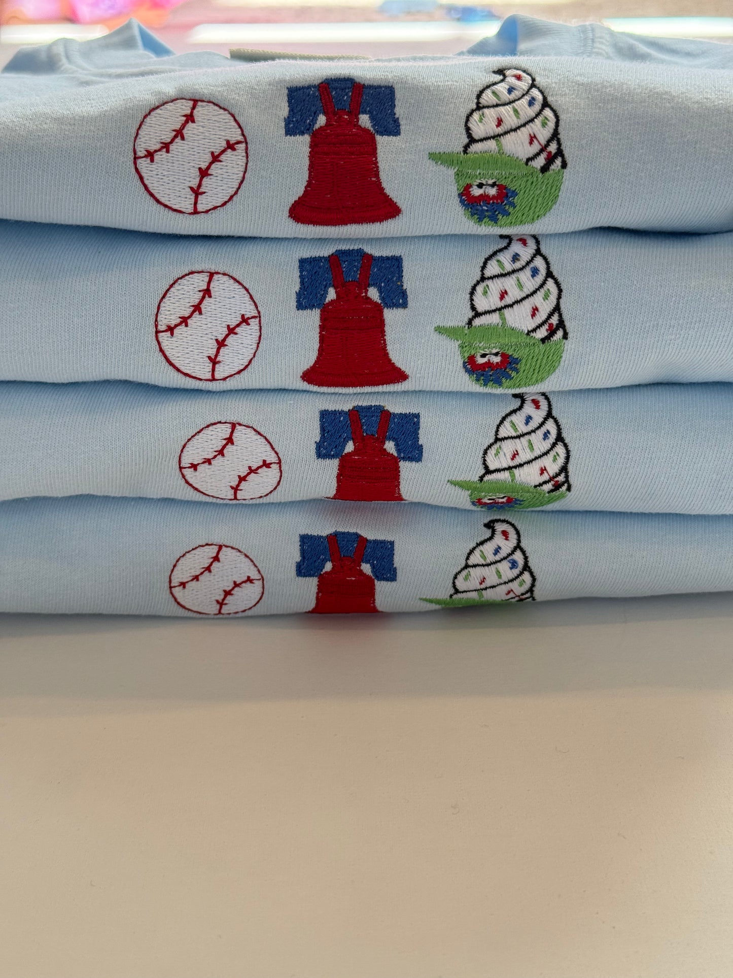 Women’s Baseball & Ice Cream Crew Neck Crop-ish Tee