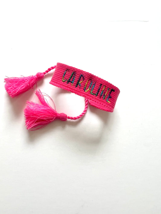 Adjustable Woven Bracelet with Tassels