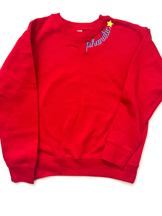 Toddler & Little Kid Red Crew Neck Sweatshirt
