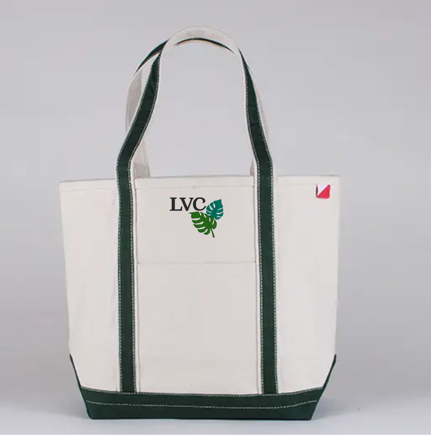 simple monogram with palm leaves motif