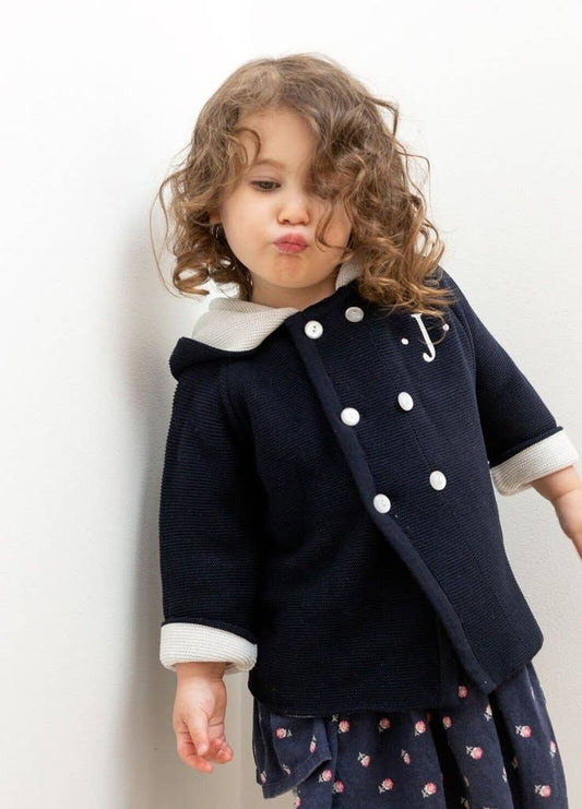 Baby Cotton Seedstitch Double Breasted Jacket