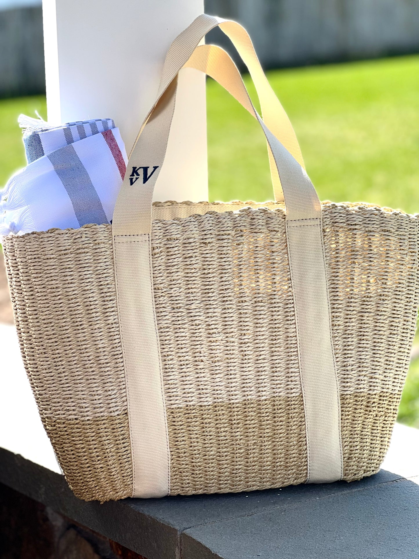 Straw Travel Tote Bag