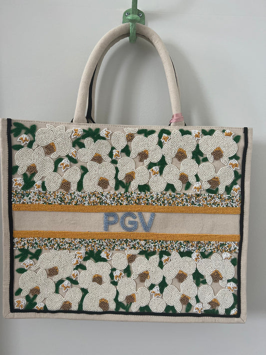 Tiana Designs Orchid Beaded Tote