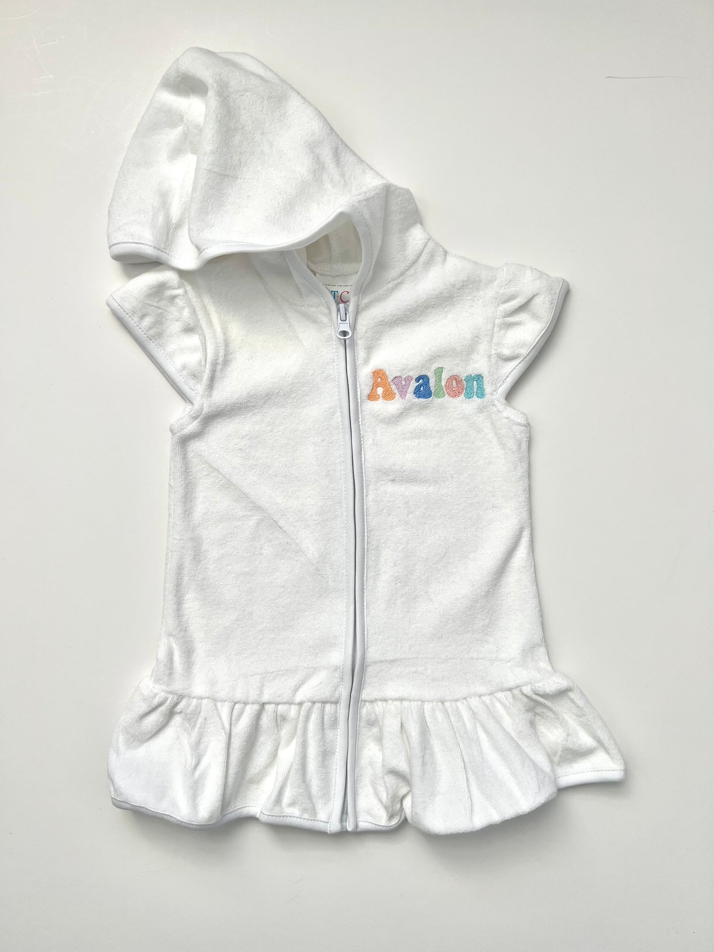 Girls Zip Up Terry Cover Up