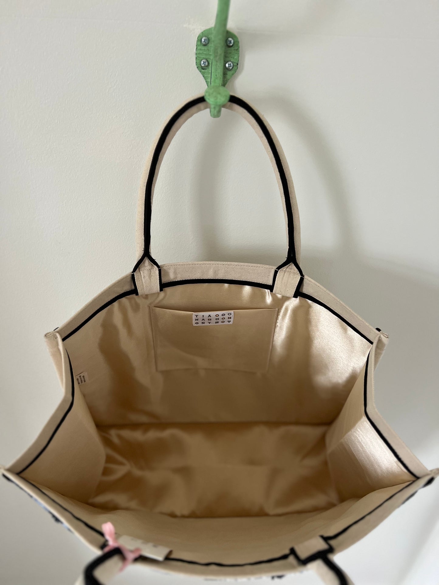 Tiana Designs Blue Floral Beaded Tote