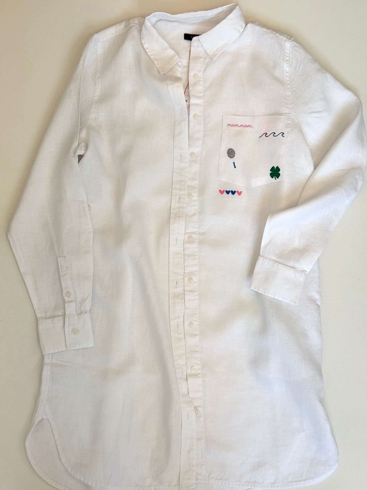 Women’s 100% Linen Button-Up Beach Cover Up