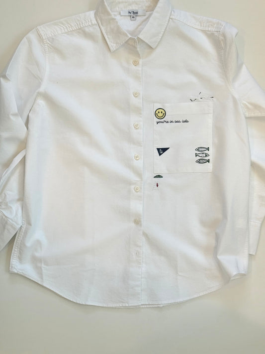 Women's M.I.Y.O. 'Sea Isle' Motif Button Down