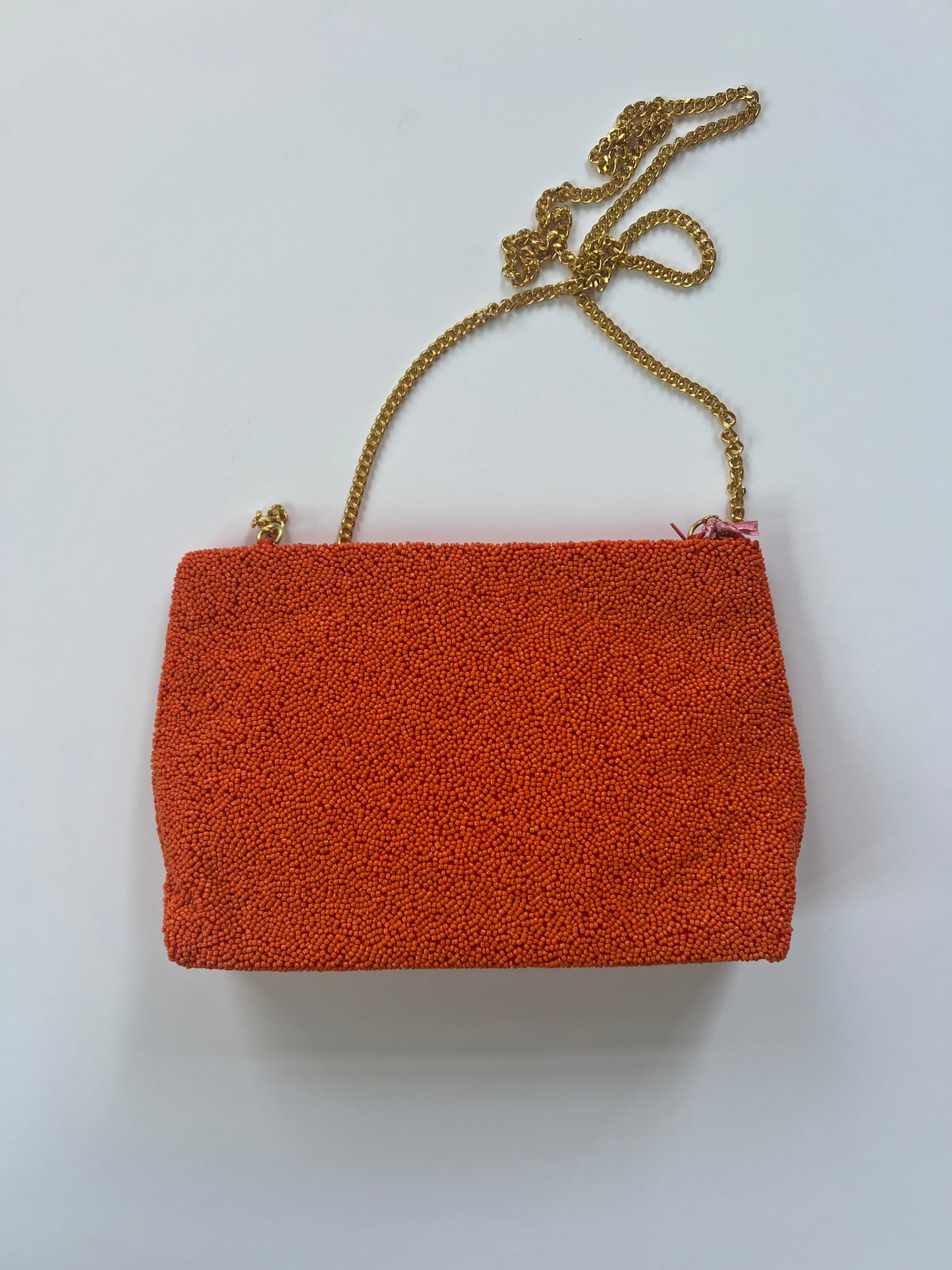 Tiana Designs Orange and Pink Zipper Clutch