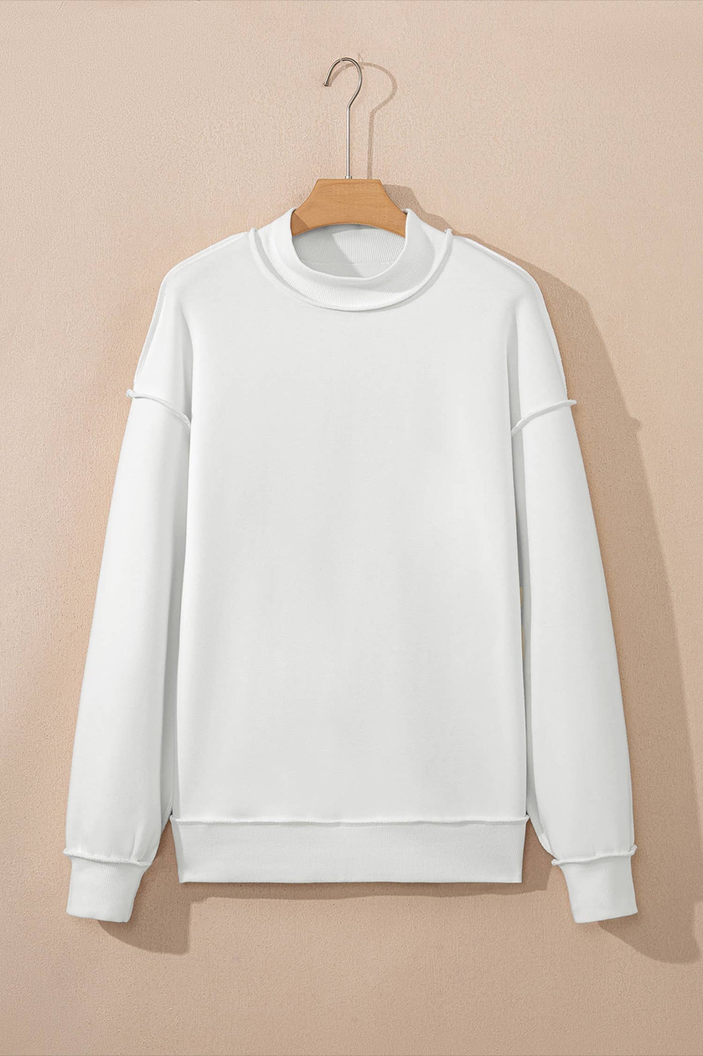 66DISCO - Game Day Oversize Reversible Mock Neck Sweatshirt (S-XL): Light Grey / Missy / L