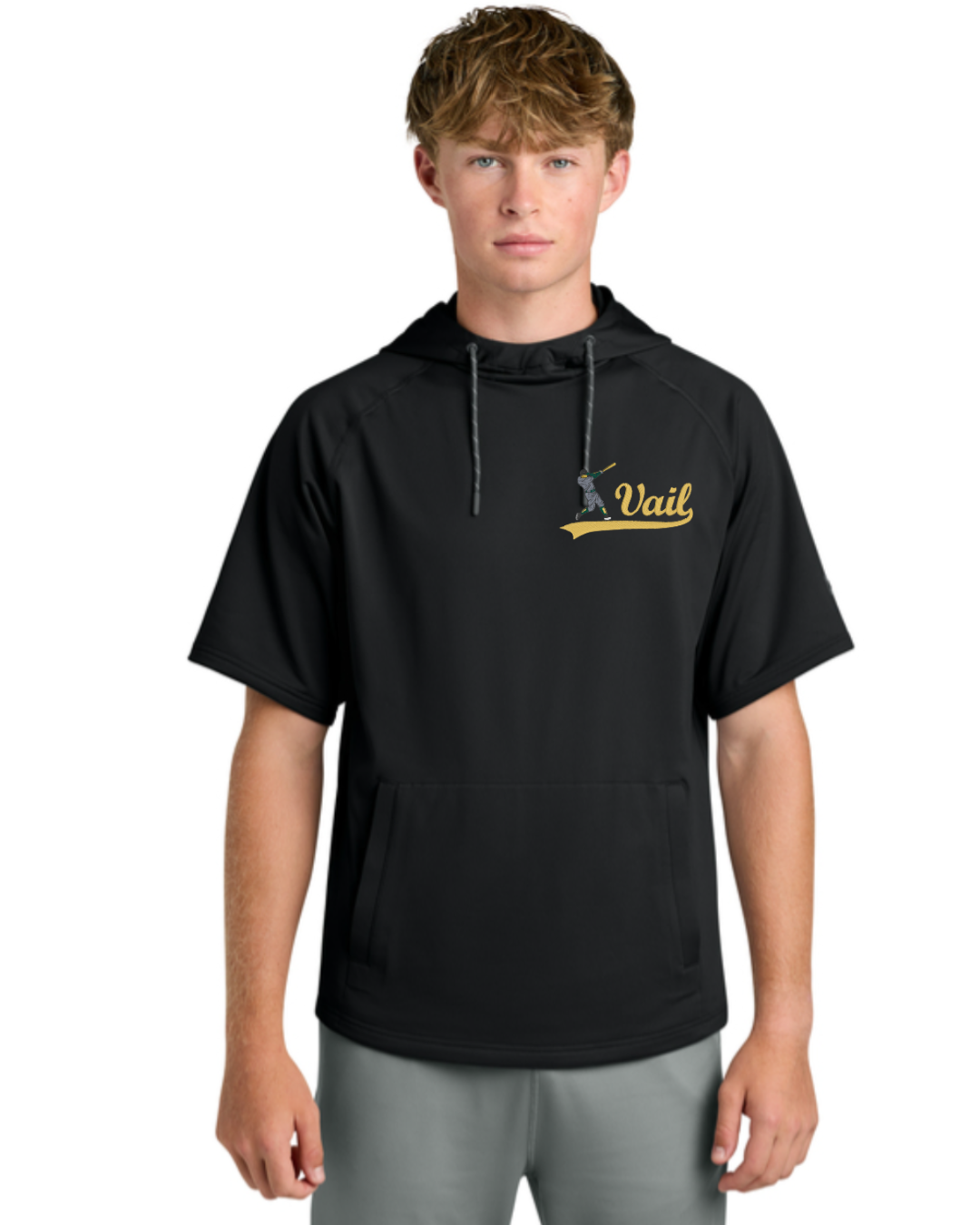 Kimberton Performance Fleece Short Sleeve Hooded Pullover