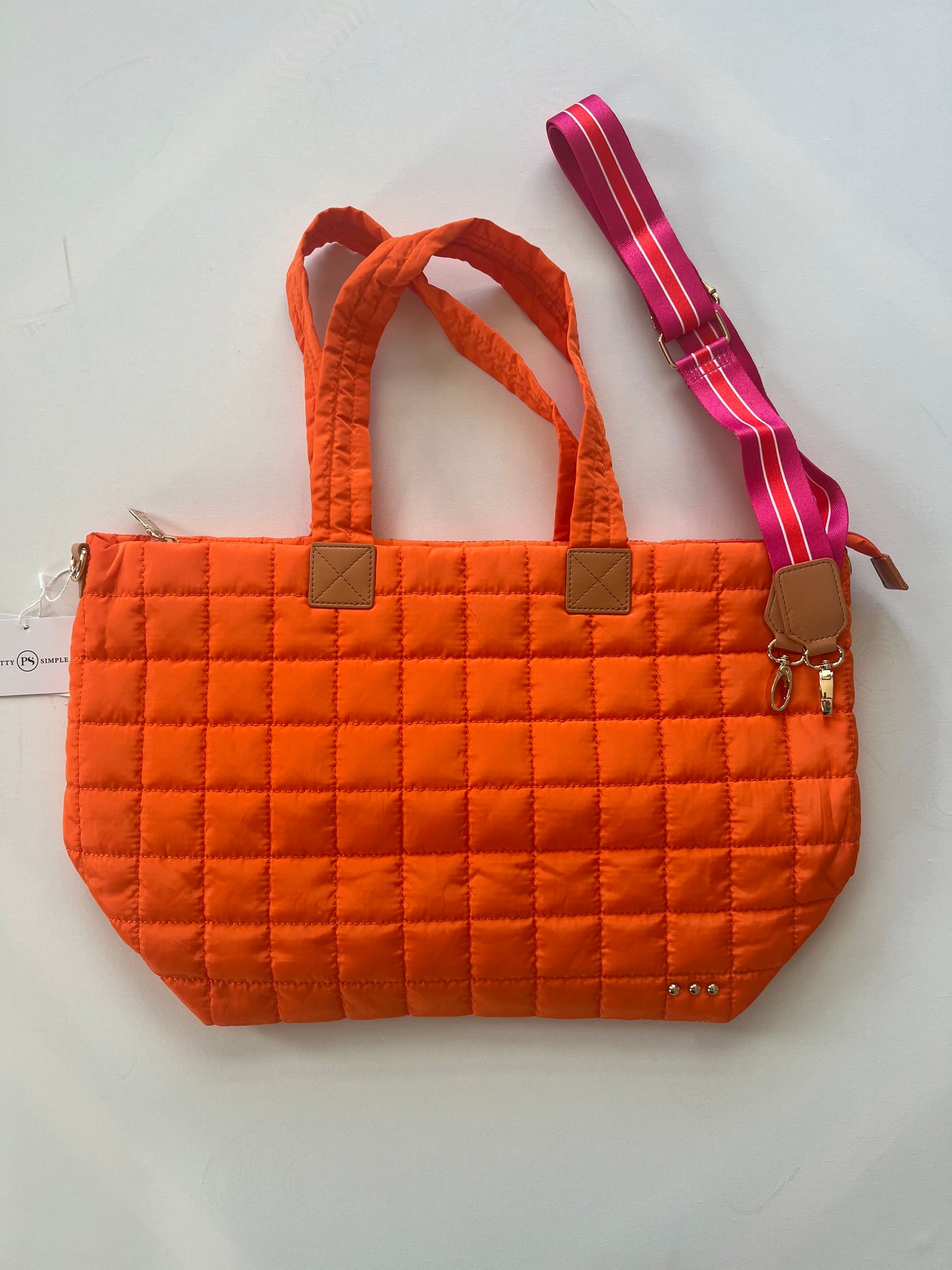 Quilted Tote Bag with Straps