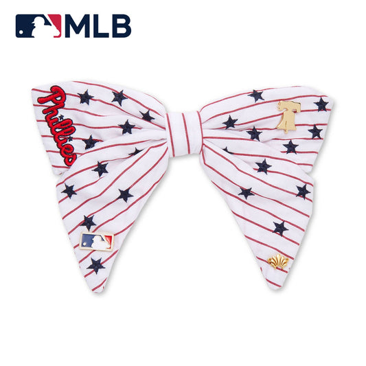 Lele Sadoughi Phillies Pinstripe Bow Barrette (women/girls)