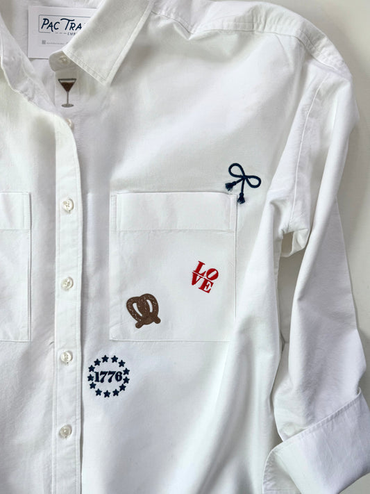 Women's M.I.Y.O. City Motif Button Down