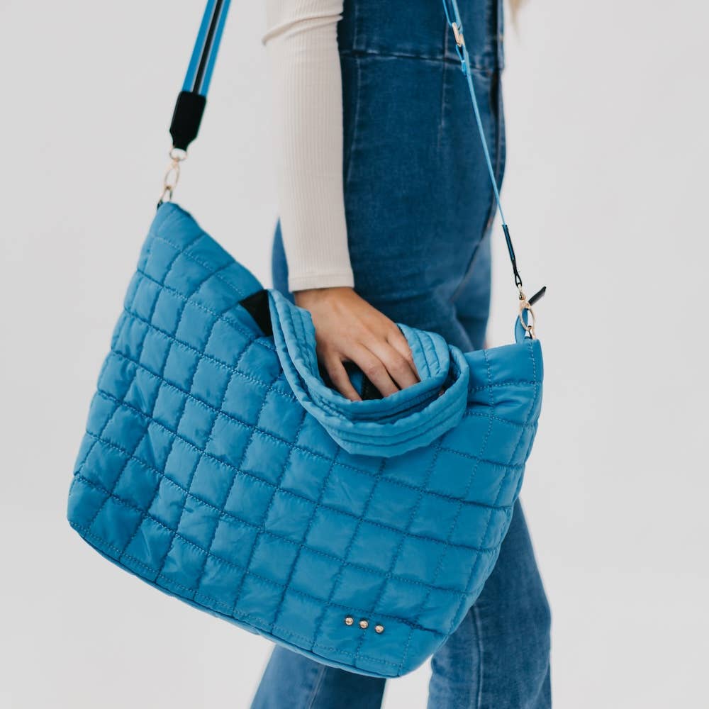 Quilted Tote Bag with Straps