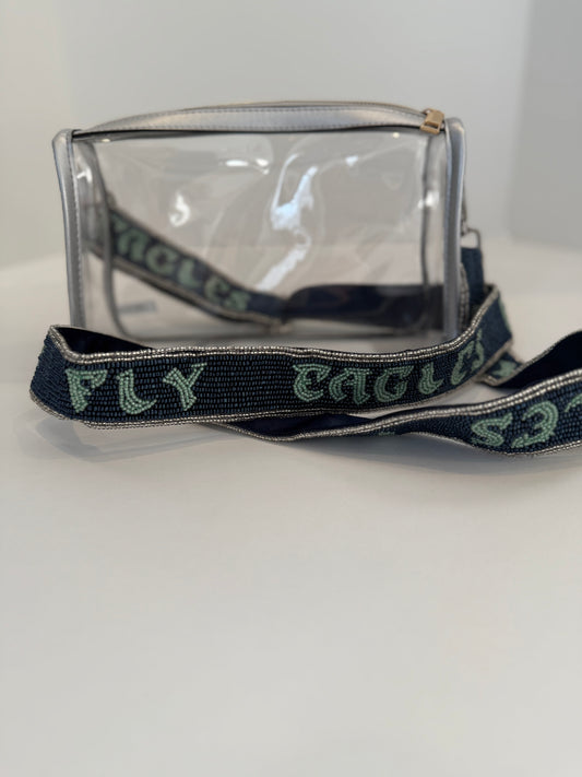 Ships Same Day! Tiana Designs Adjustable Fly Eagles Fly Strap with Clear Bag